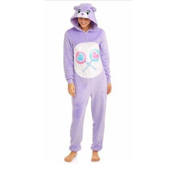 Other - Carebear Sharebear Purple Pajama Onsie Women’s Size Small (4/6)